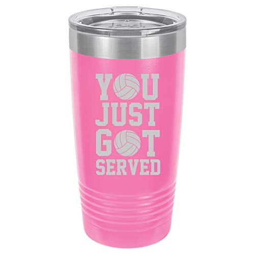 Coffee and Volleyball Served Hot Travel Mug